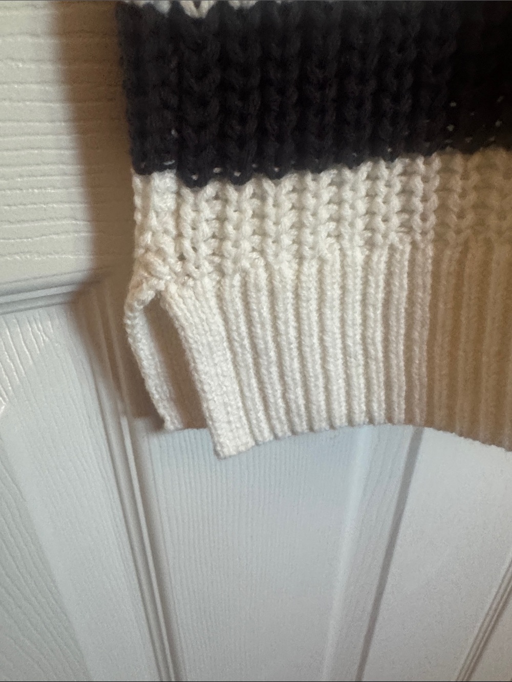 Sonoma Cream and Black Striped Knit Sleeveless Top - Picture 4 of 4